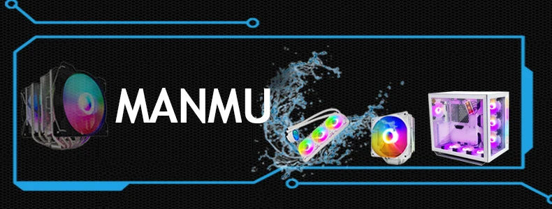 Manmu Fetival Pormotion 120mm ventilateur d'ordinateur arc-en-ciel RGB/ventilateur de PC de jeu à haute performance de refroidissement