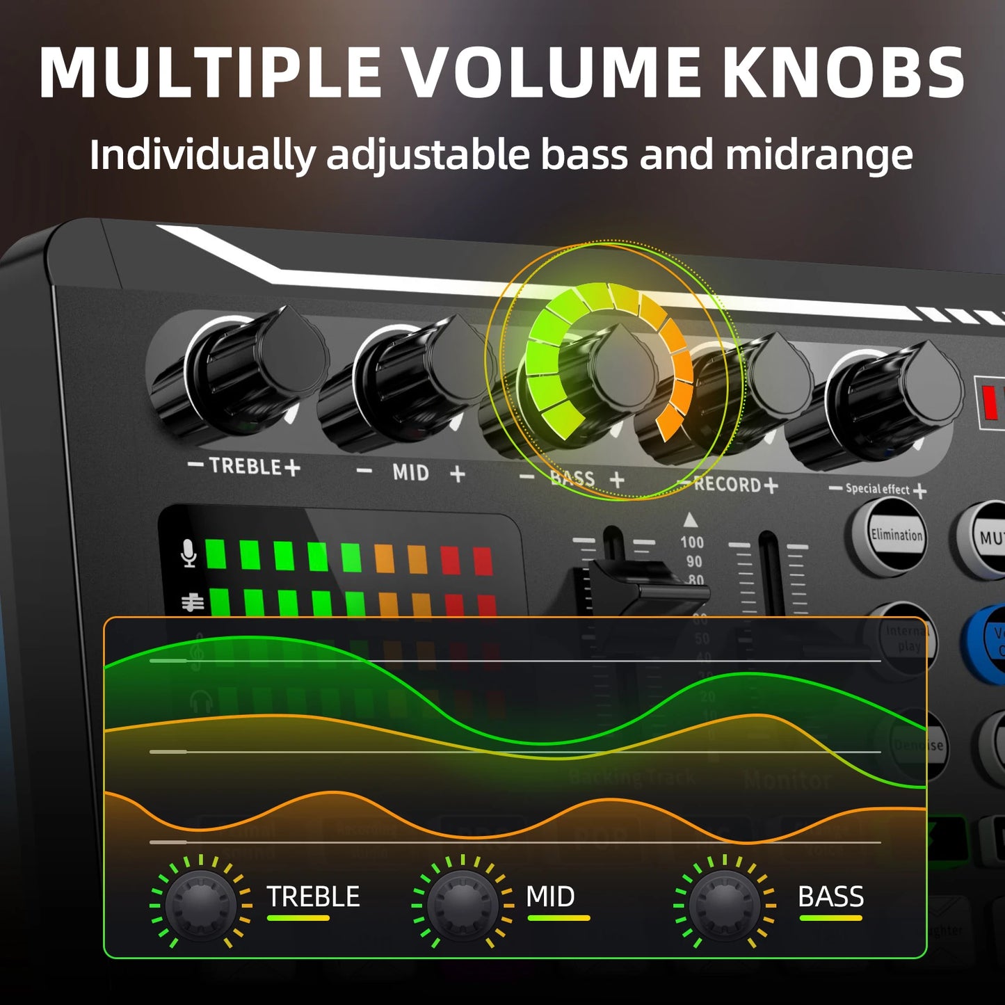 F998 – Kit DJ carte son et mélangeur vocal avec microphone et câble pour studio et live