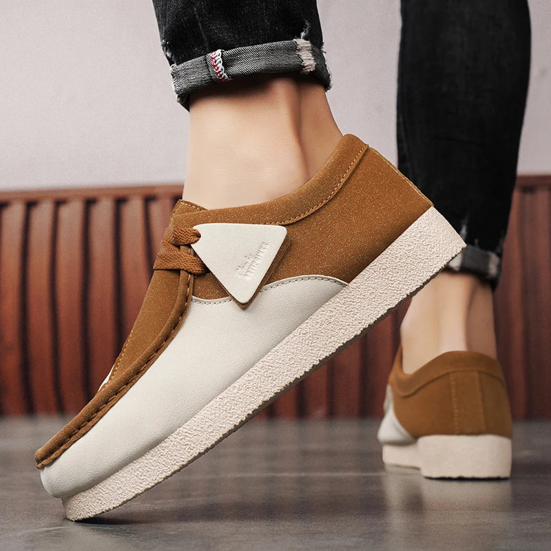 New Vintage Casual Luxury Men's Shoes Slip-On Suede Men's Sneakers Comfortable Walking Men's Boat Shoes Men's Footwear