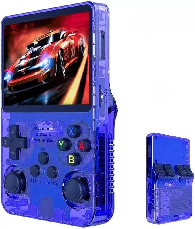 Consola de juegos portátil retro R36S con sistema ARKOS, pantalla IPS de 3,5 pulgadas, almacenamiento de 128 GB/64 GB, juegos precargados, regalo portátil para niños y jugadores