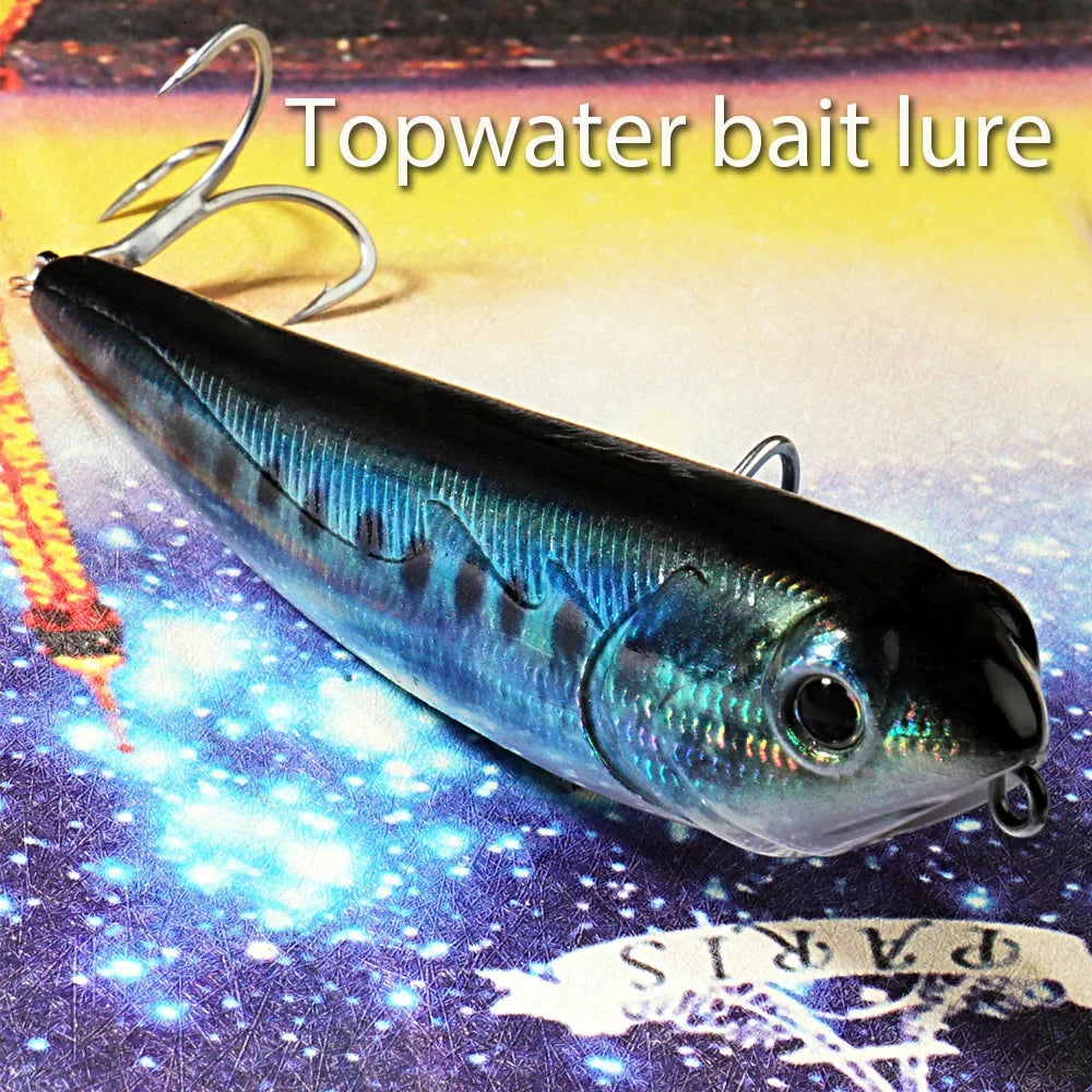 Marcher le chien Topwater leurre de pêche 15g 11 cm flottant crayon appât 3D Swimbait crochet Popper Pesca Wobbler vairon équipement manivelle