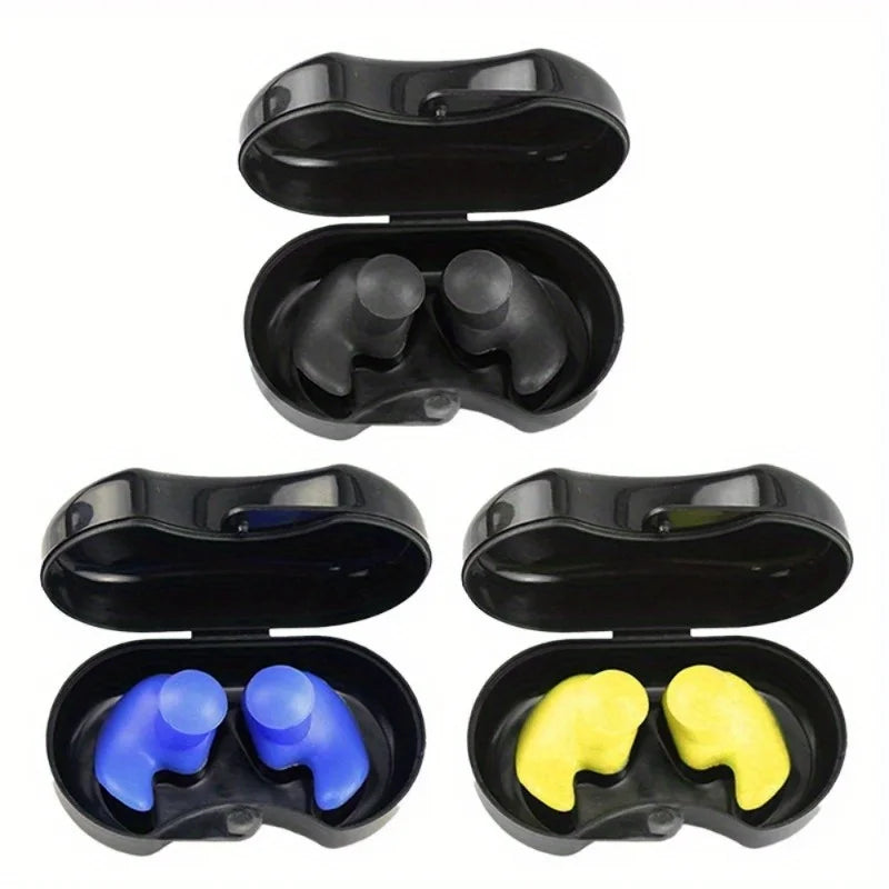 2pcs Silicone Swimming Earplugs Waterproof Reusable Diving Surfing Shower Bath Accessories