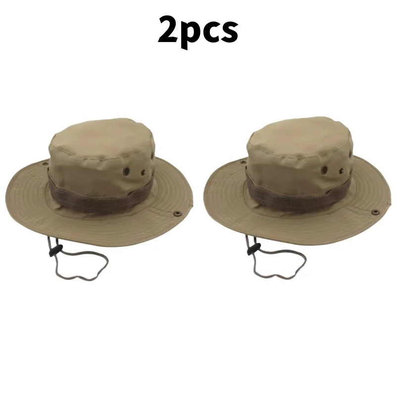 Sombrero para el sol para hombres y mujeres, gorra de camuflaje, para deportes al aire libre, tipo cubo, pesca, senderismo, caza, 60CM
