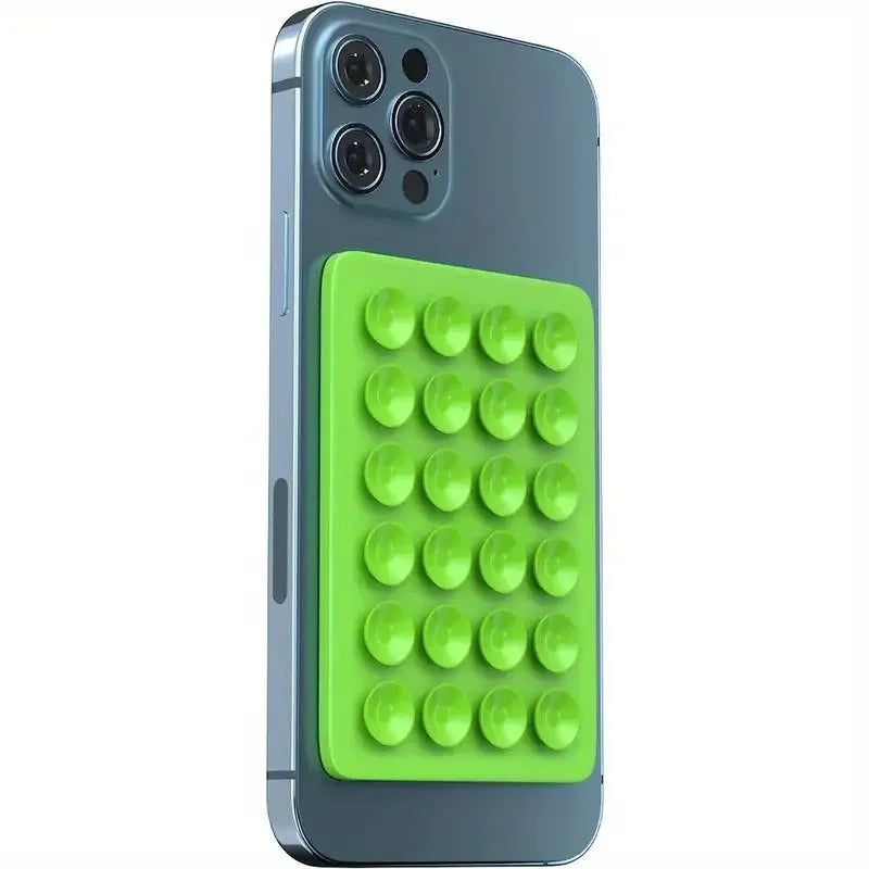 Support de téléphone à ventouse en silicone, support mural, carré, antidérapant, simple face, autocollant arrière, polymères, multifonctionnel