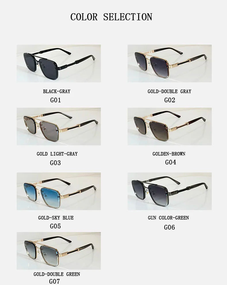 Lunettes de soleil pour hommes vintage carrées — femmes, rétro, mode