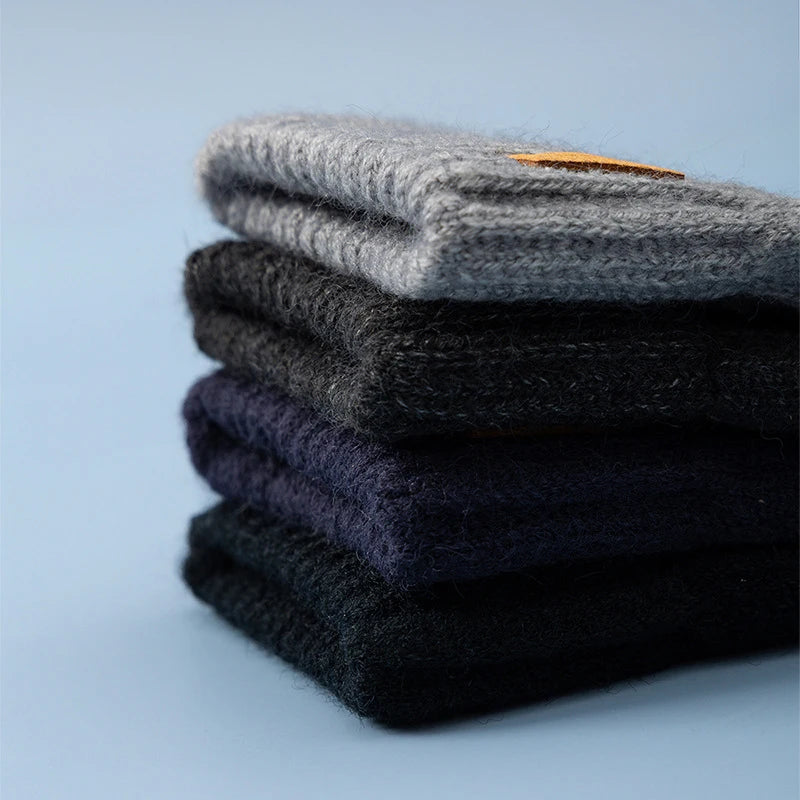 Gants tricotés chauds en peluche sans doigts pour hommes et femmes, gants de sport de plein air pour écran tactile, mode hiver automne
