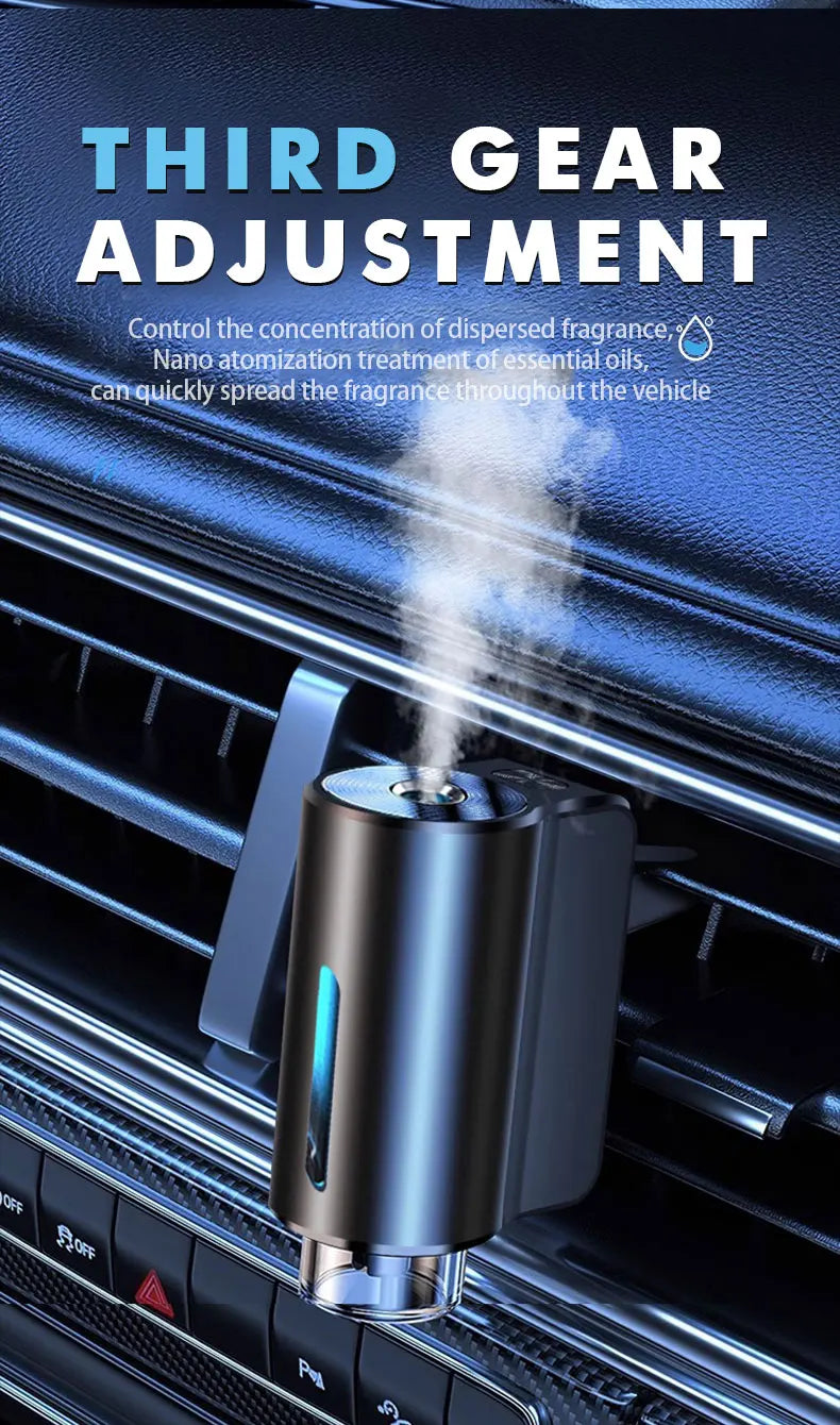 Diffuseur d'air électrique pour voiture, humidificateur d'arôme pour ventilation de voiture, brume d'aromathérapie, désodorisant pour enlever les odeurs, accessoires de voiture