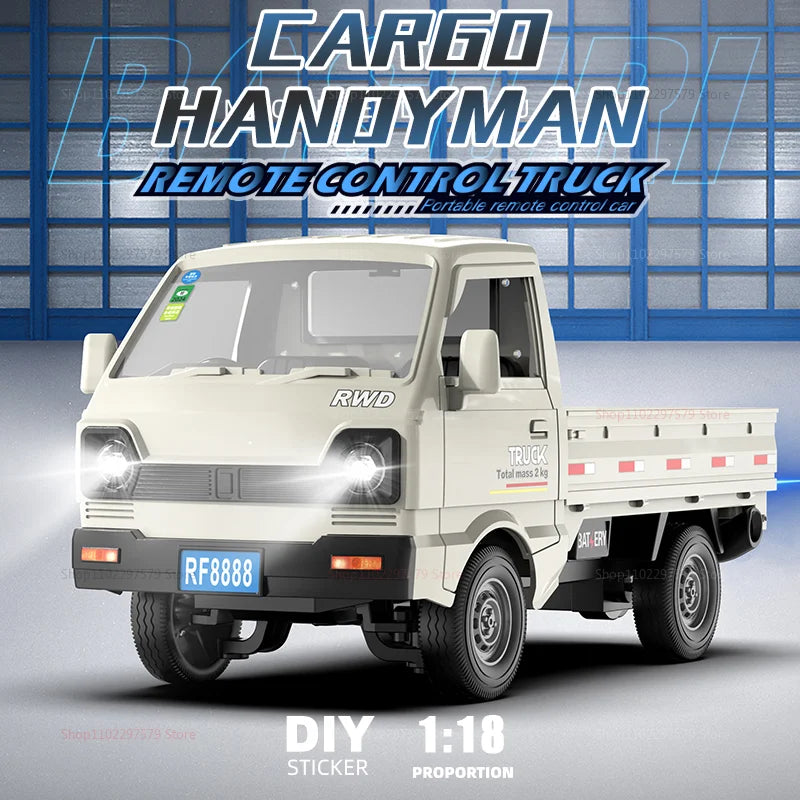 1:18 Scale RC Car, Off-Road Drift Truck with Spray Lights, Gifts for Kids Boys, RC Racing Toys for Kids and Adults