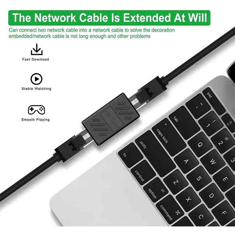 Coupleur RJ45 Cat7 Cat6, adaptateur Ethernet, Interface Gigabit, convertisseur d'extension de réseau, connecteur femelle à femelle, câble d'extension