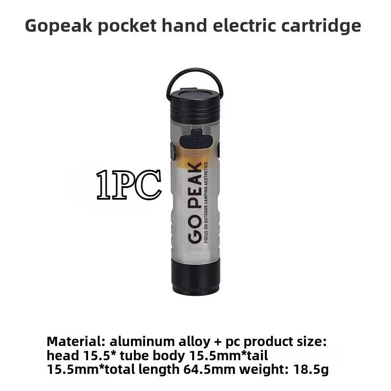 GOPEAK poche Mini lampe de poche extérieure clé pince capuchon ambiant Led longue Endurance secours en cas de catastrophe d'urgence 5050 petite lumière