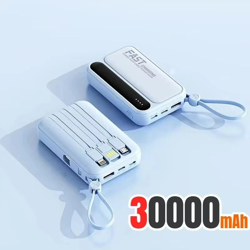 500000mAh 120W batterie externe grande capacité 4 in1 câbles Intelligent affichage numérique lumière Portable Powerbank pour iPhone Huawei nouveau