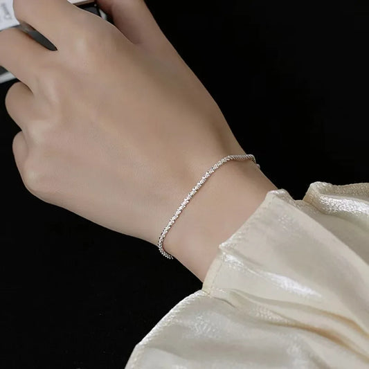 Collier ras du cou en chaîne de clavicule scintillante pour femmes, couleur argent populaire, bijoux fins, cadeau de fête de mariage, nouvelle collection