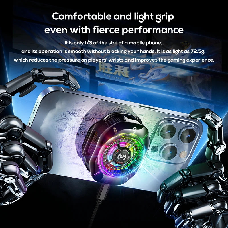 MEMO CX10 — Refroidisseur Téléphone Semi-Conducteur Clip Magnétique LED RGB
