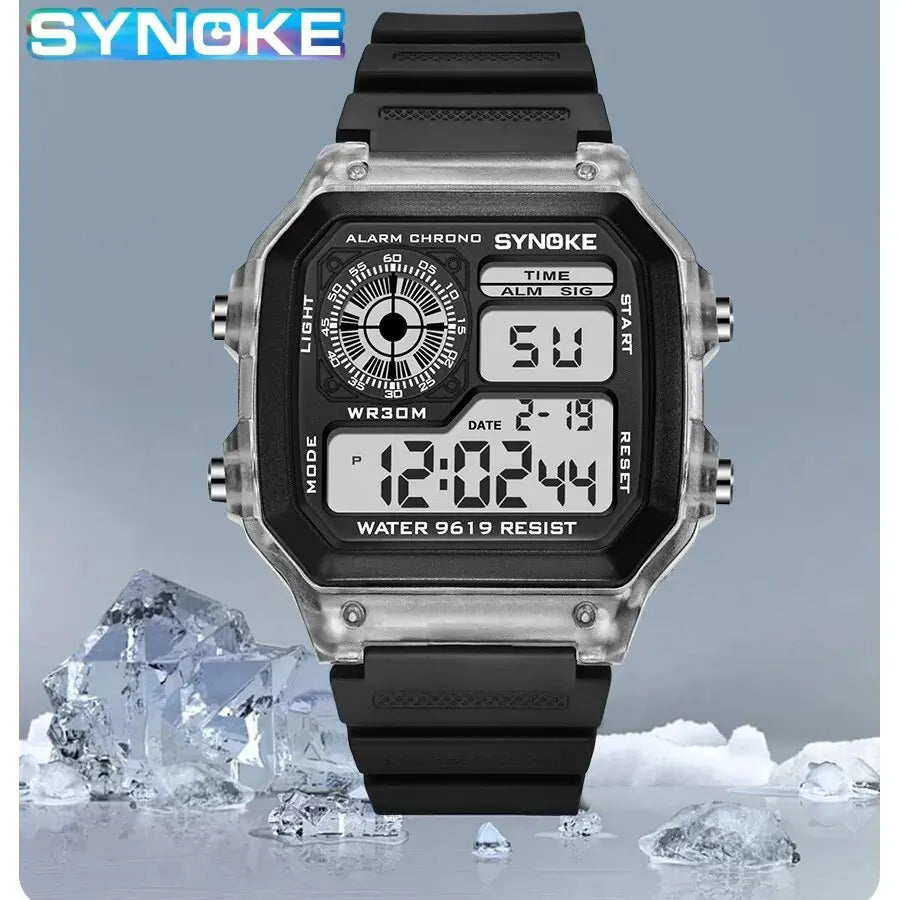 Montre numérique étanche sport multifonction — extérieur, course, étudiant, sept couleurs