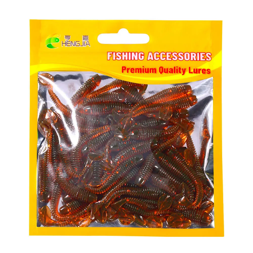 Leurre souple en silicone 4,5 cm avec queue en T — nageur, pêche carpe, black-bass, brochet