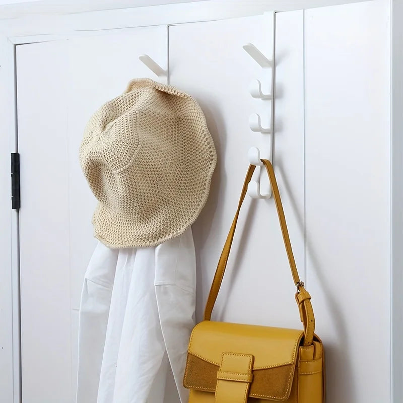 1 pièces chambre porte cintre vêtements suspendus support sur la porte en plastique stockage à domicile Organization crochets, porte-monnaie pour sacs Rails