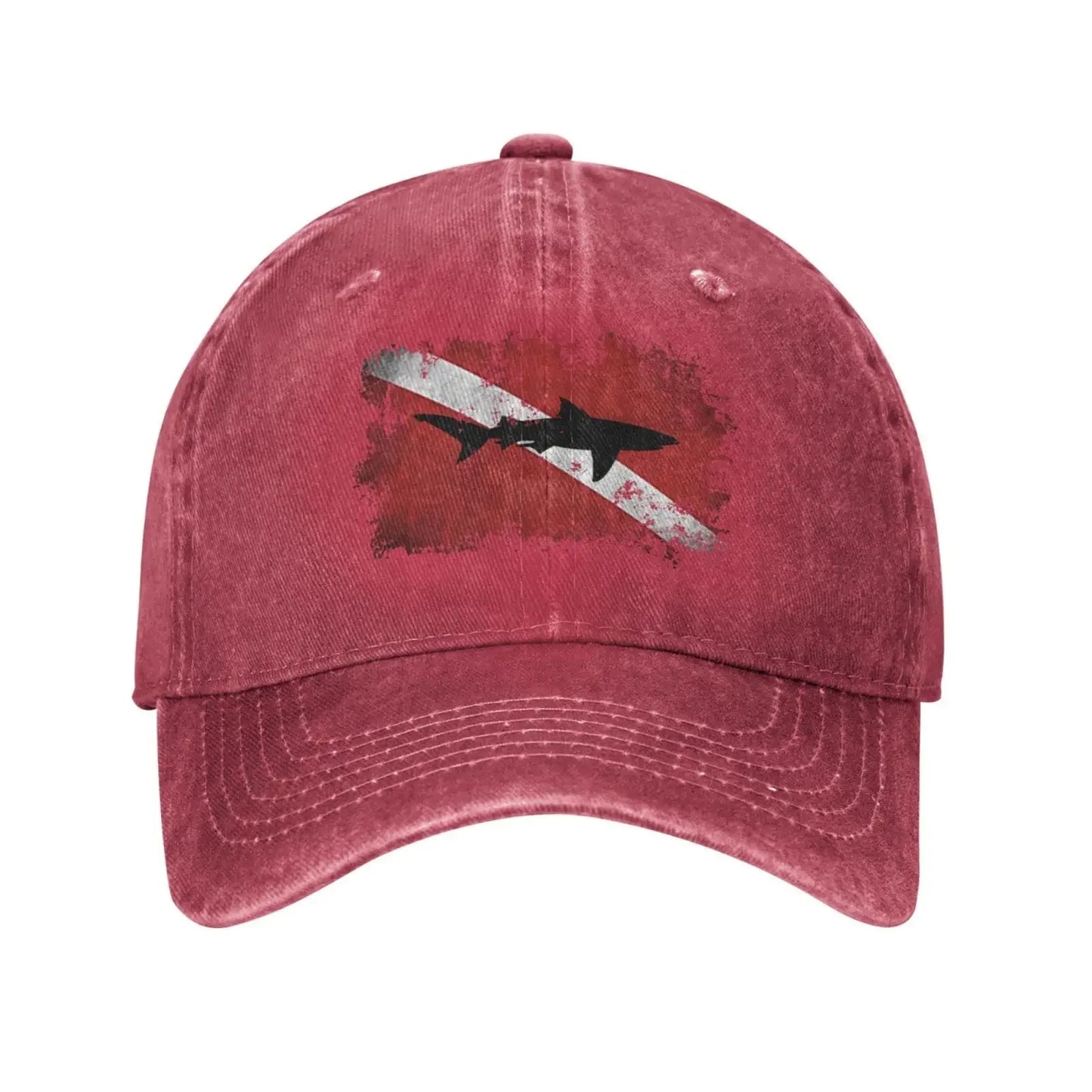 Casquette en denim de sport rétro unisexe, Snapback réglable, chapeau de cowboy de baseball uni, sensation de plongée sous-marine requin vintage