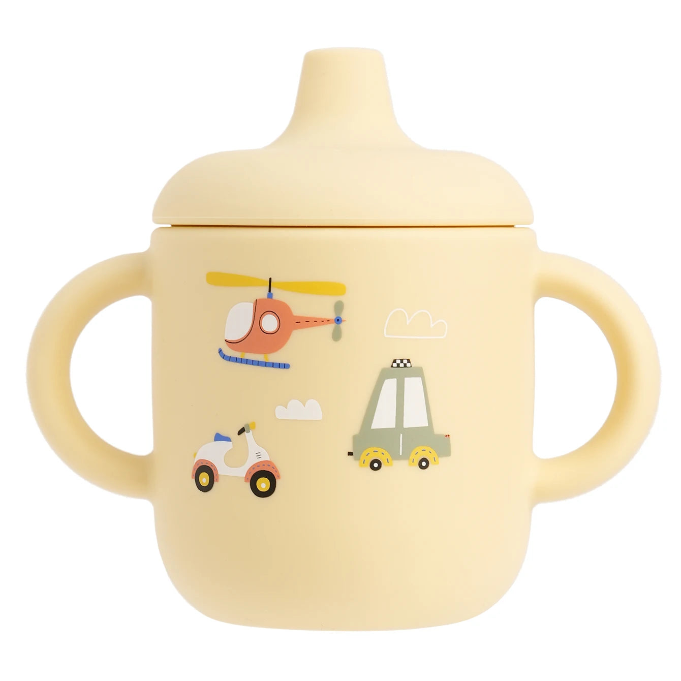 Tasse d'alimentation en Silicone pour bébé, 1 pièce, dessin animé, sans BPA, anti-fuite, tasse d'entraînement avec poignée, pour voyage, lavable au lave-vaisselle, articles pour bébé