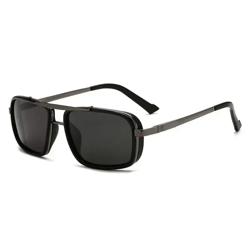 Lunettes de soleil polarisées Punk pour hommes, Vintage, mode Steampunk, carrées, pour la conduite, pour les voyages d'été, UV400