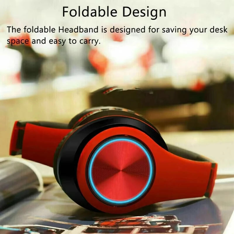 New B39 Wireless Bluetooth Over-Ear Headphones with Microphone, Noise Cancellation, and Stereo Sound for Sports and Gaming