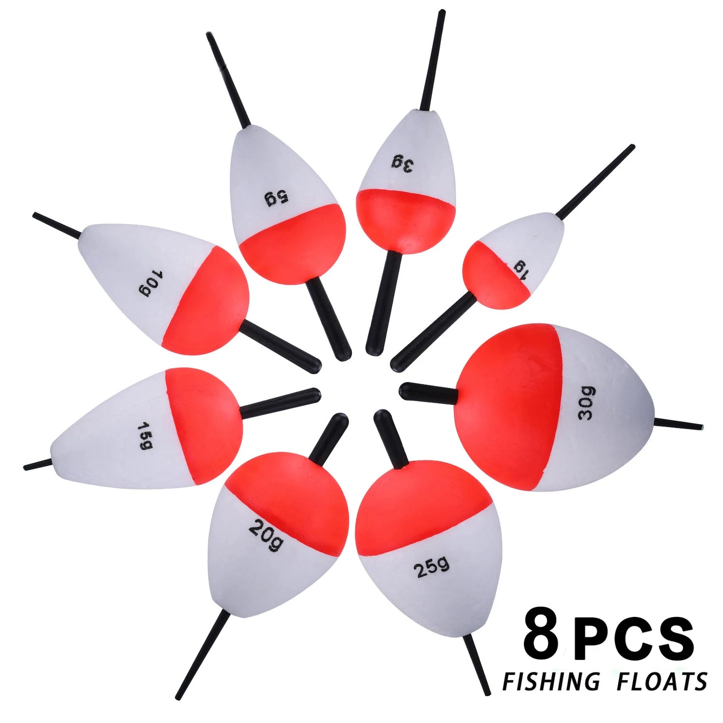 Sougayilang Fishing Float Set 5pcs/8pcs EVA Material Professional Upright Buoy Accessories Fishing Float