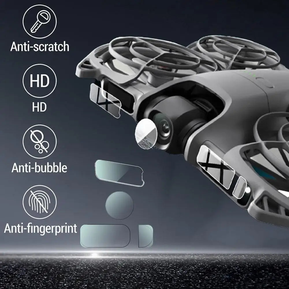 Train d'atterrissage pliable et lentille pour drone — film anti-rayures, extension de jambe, accessoires