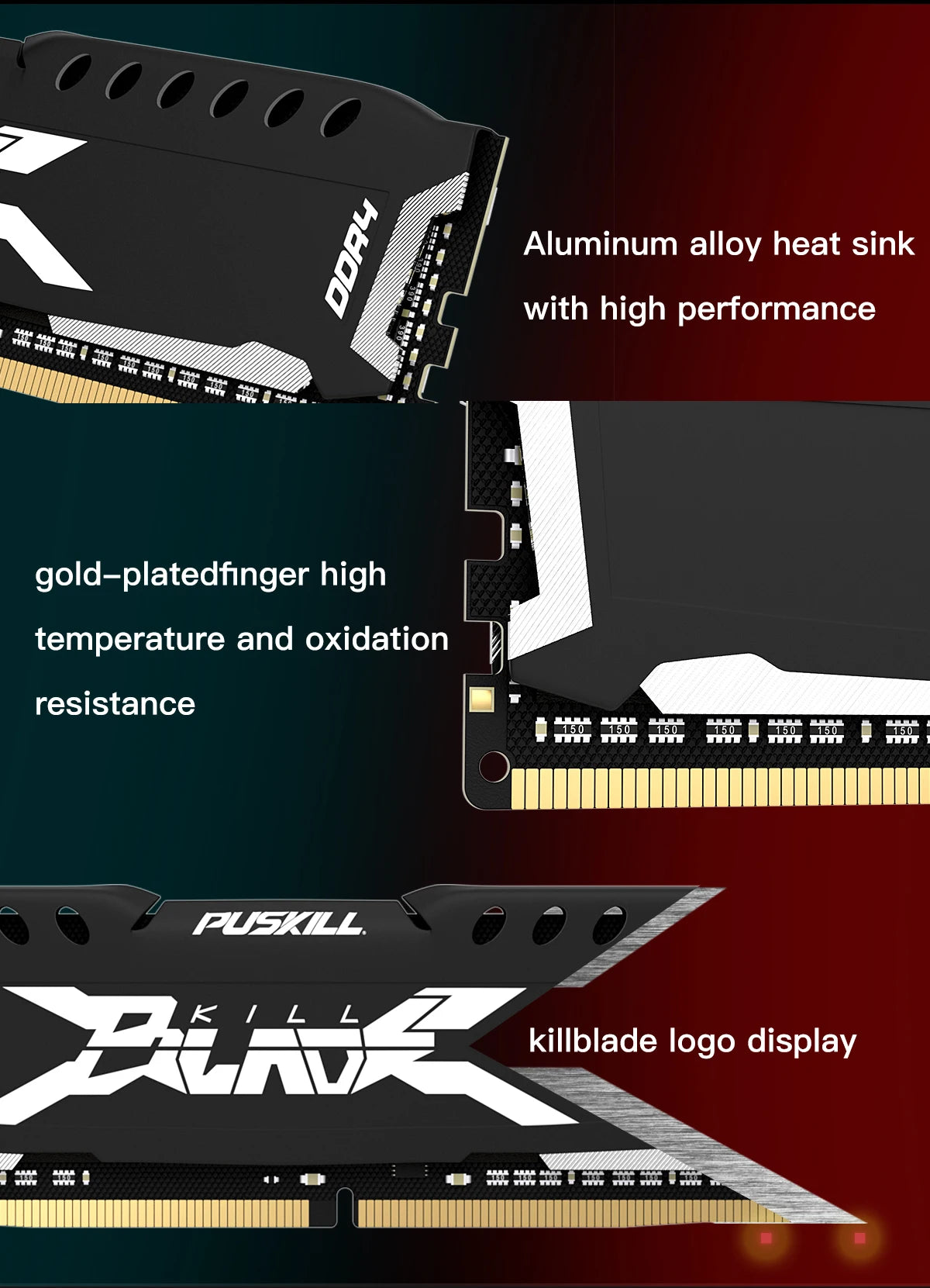 PUSKILL-Mémoire de serveur d'ordinateur de bureau, modèle DDR4, capacité 16 Go 8 Go, fréquence d'horloge 1.2/3200/2666mhz, ram, format UDIMM