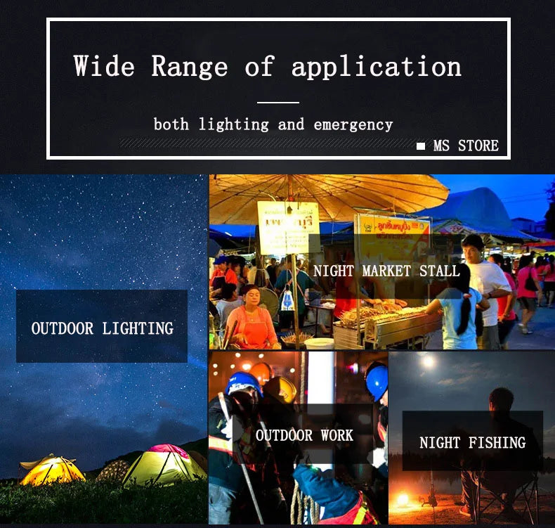 MOSLIGHTING 9900mAh Rechargeable lumière puissante lanterne de Camping avec aimant lumière forte lampe de poche Portable lampe de tente LED de travail