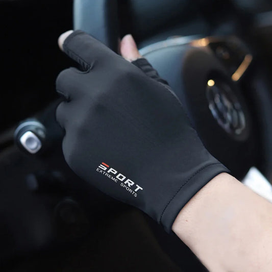 Gants de pêche pour Sport de plein air, 1 paire, écran tactile, équipement de protection fin Anti Uv, gants de course pour moto, antidérapants sur glace, respirants