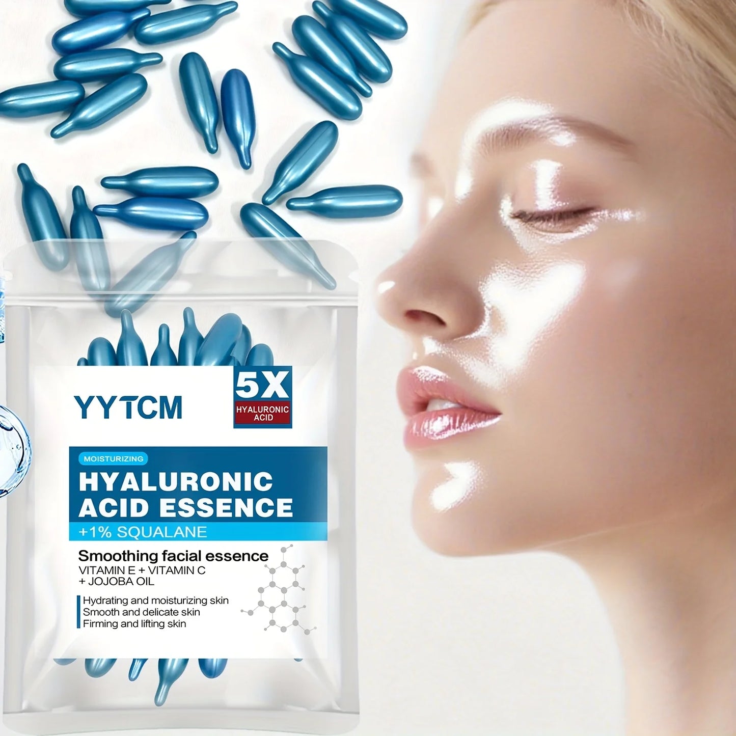 Capsules Hydratantes Acide Hyaluronique — Essence Éclaircissante 30 Capsules