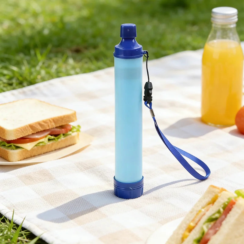 Filtre à eau extérieur 1 pièce, système de Filtration d'eau en paille personnel, purificateur d'eau de survie d'urgence pour Camping randonnée escalade