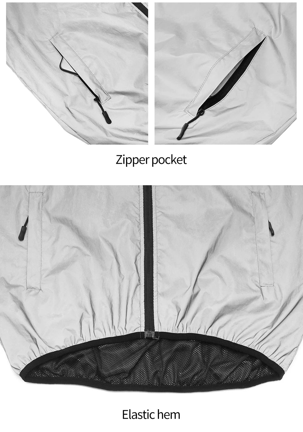 Gilet de cyclisme haute visibilité coupe-vent — VTT, sans manches, automne, route