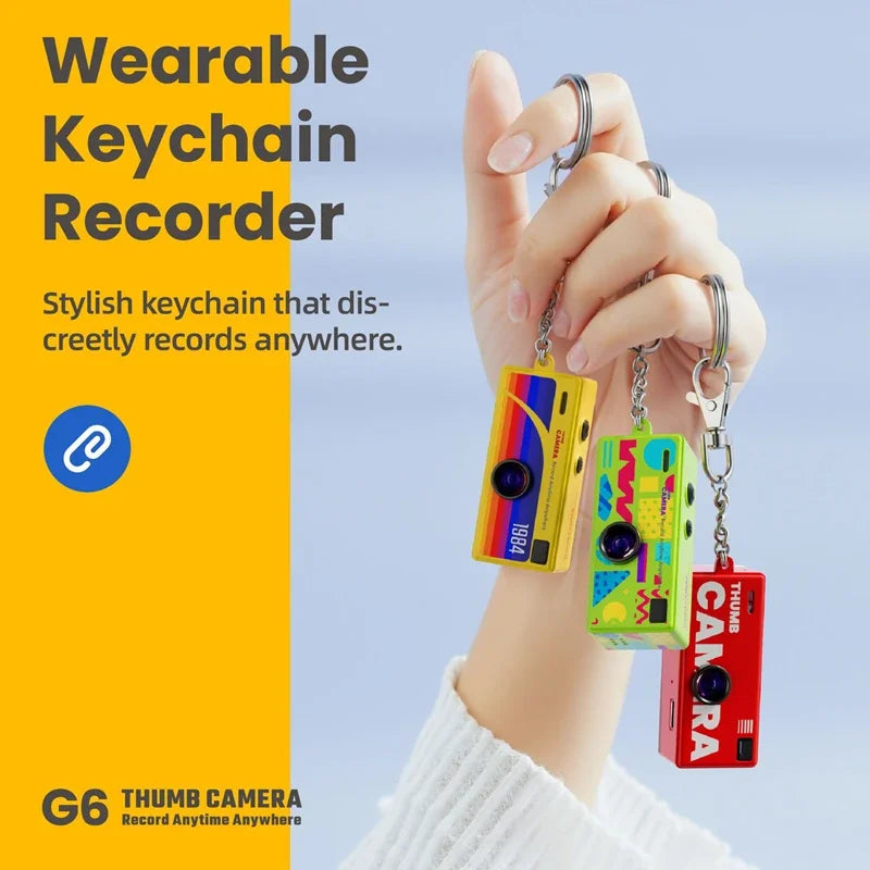 0.96 inch Keychain Camera, Retro Action Camera, Supports Memory Card, 1080P, Very Small Video Camera, Video Recorder