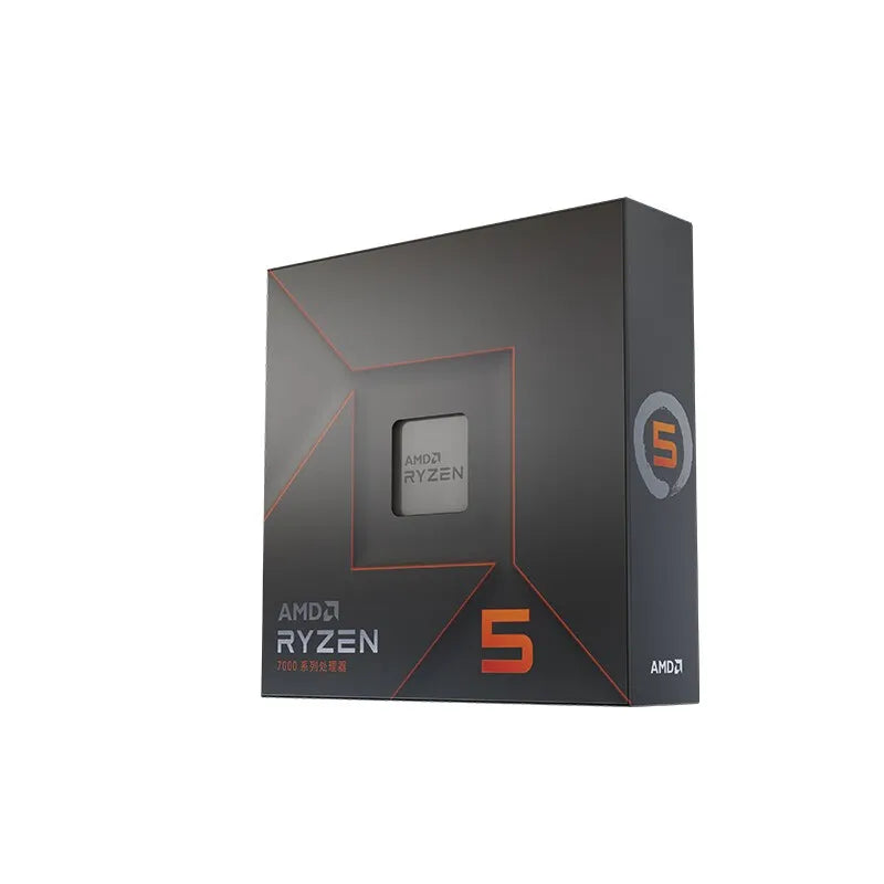 AMD Ryzen 5 7600X en boîte 4.7 GHz 6 cœurs 12 fils PCIE 5.0 105W processeur d'unité centrale 5NM L3 = 32M 100-000000593 AM5 processeur de jeu