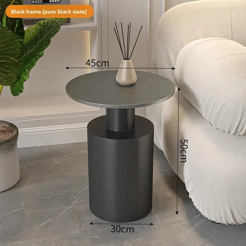 Table basse ronde de salon en acrylique minimaliste — pour filles, restaurant, livres
