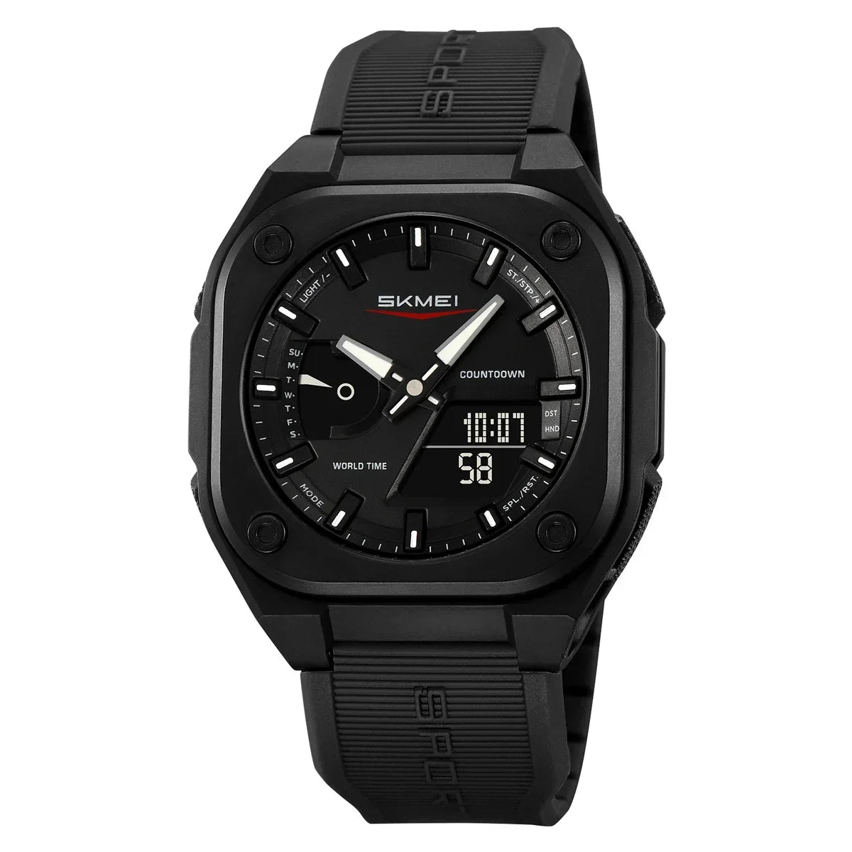 Montre-bracelet numérique étanche pour homme — réveil, sport, mode business