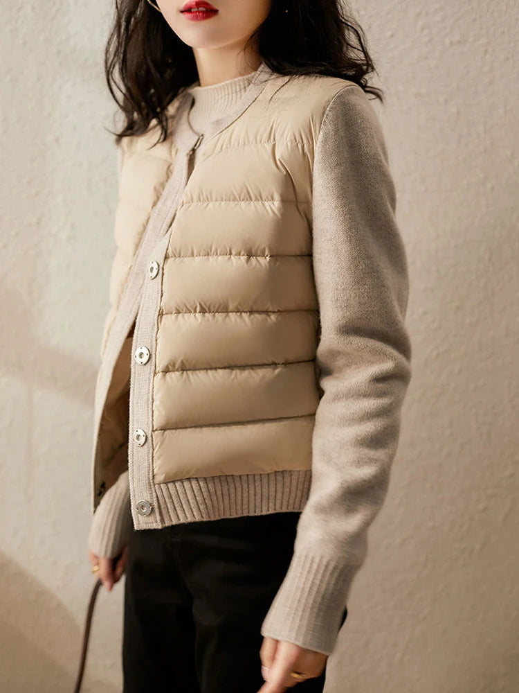 2025 hiver pull Patchwork Parka femmes doudoune Ultra léger chaud manteau décontracté femme doudoune surdimensionné vêtements d'extérieur