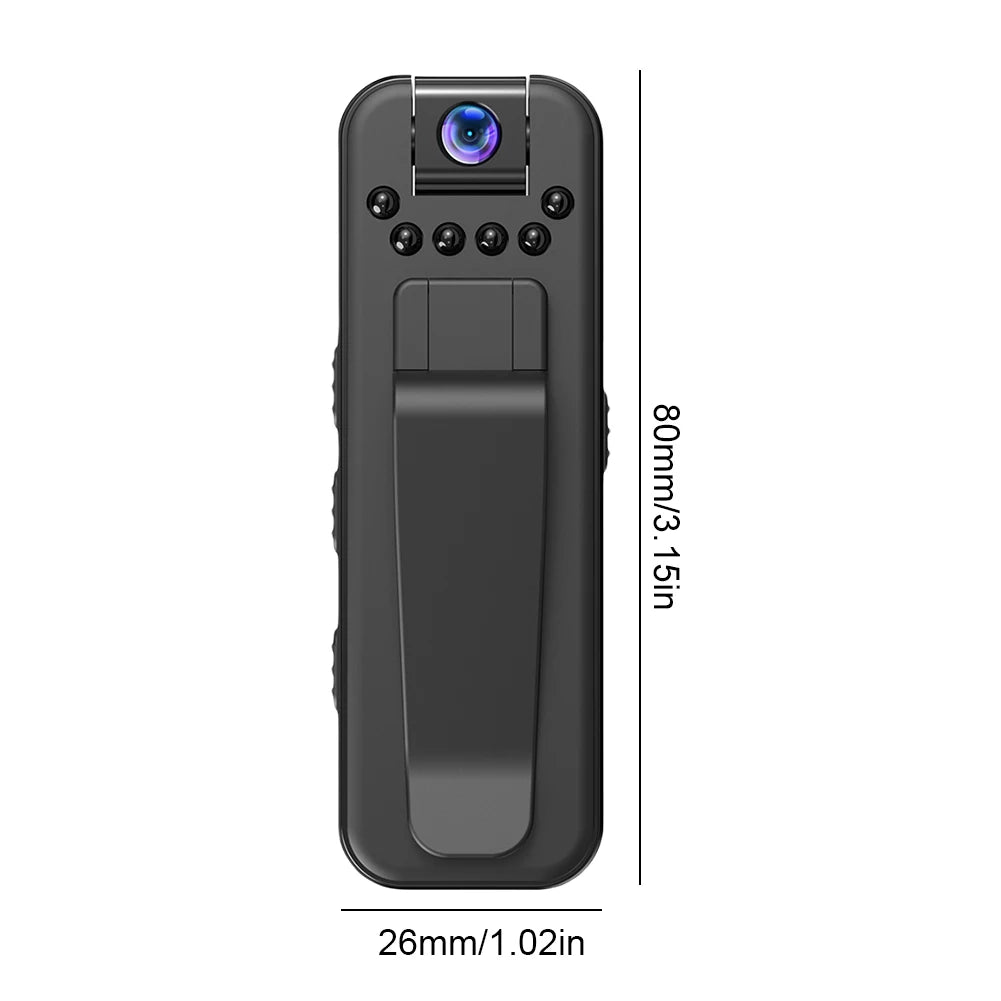 Caméscope Miniature HD 1080P, petit corps de Police, avec Clip arrière, Vision nocturne infrarouge, caméscope de Surveillance vidéo