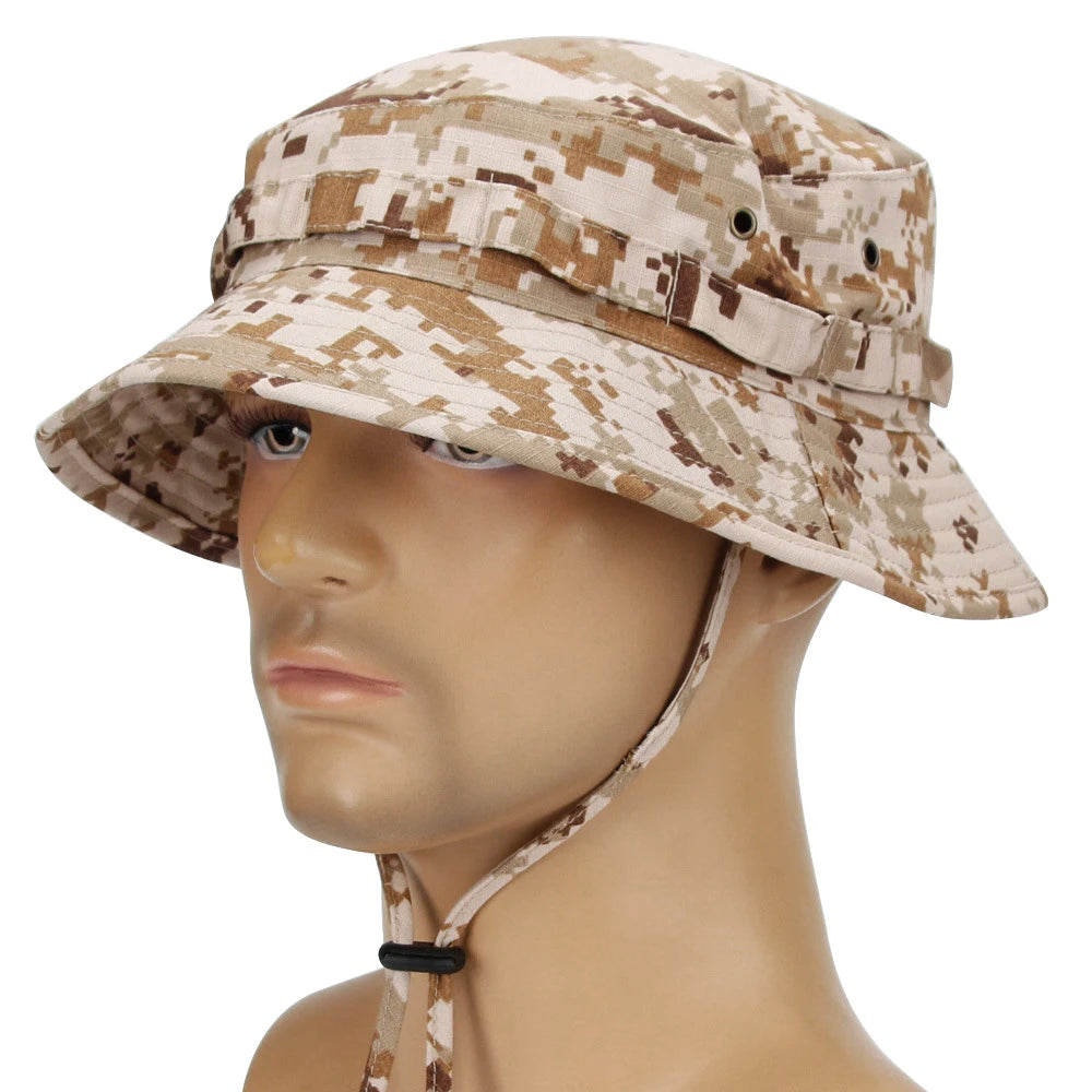 Chapeau Boonie Camouflage Pliable — Pêche, Chasse, Randonnée & Plage