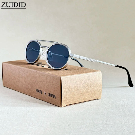 Lunettes de soleil ovales pour hommes et femmes — mode, vintage, Steampunk, 2025