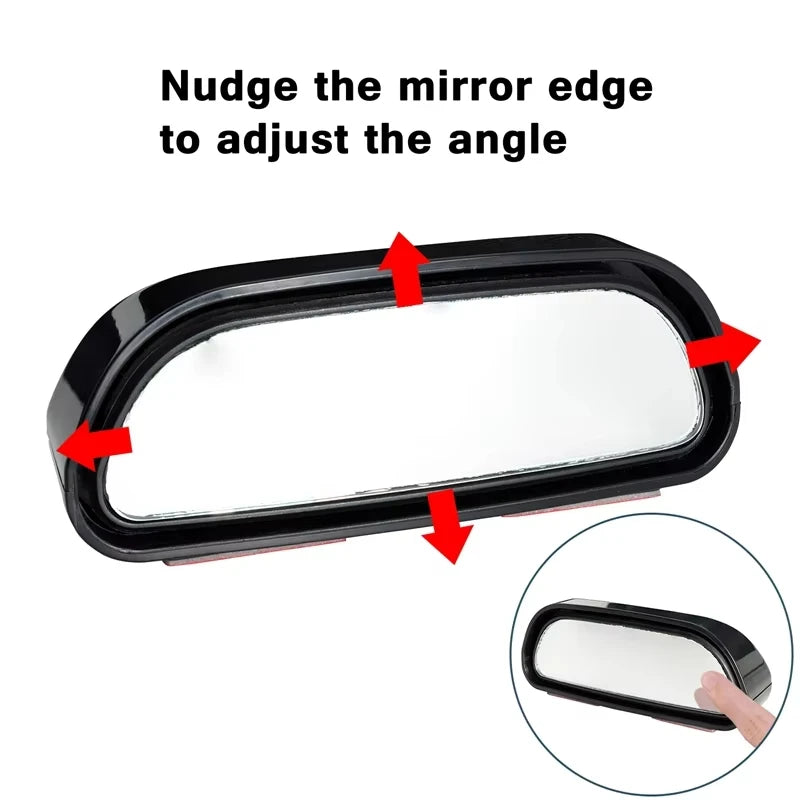 Espejo retrovisor lateral de gran angular automático ajustable, espejos convexos de punto ciego para espejo auxiliar de estacionamiento inverso de coche