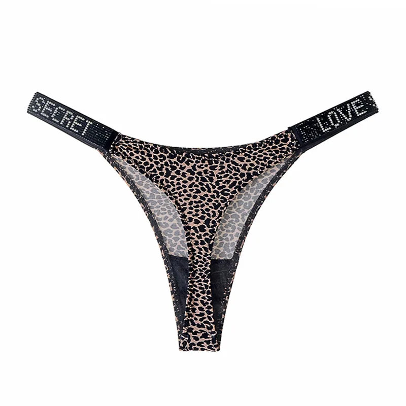 Culotte Taille Basse Strass & Diamants — String Sport Femme S-XL