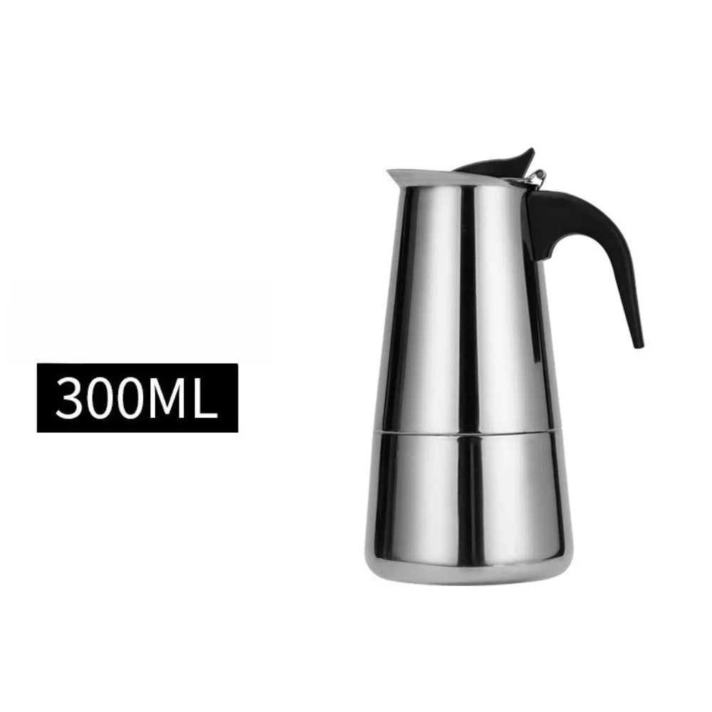 Cafetières moka en acier inoxydable, expresso, tasse à café, théière, café Latte, cafetière Portable pour Camping et maison