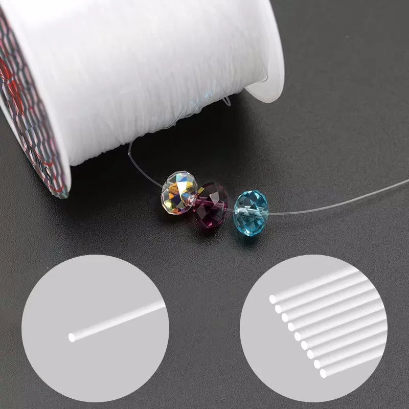 100M plastique cristal bricolage perles ligne de pêche pas de cordon élastique corde pour la fabrication de bijoux fournitures fil Jeweleri chaîne fil