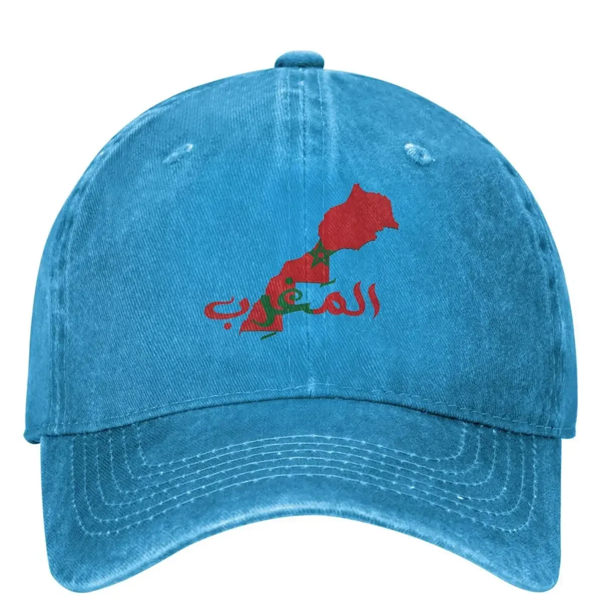 Casquette de baseball décontractée carte Maroc — camionneur, chasse, camping, hip hop, hommes et femmes, printemps