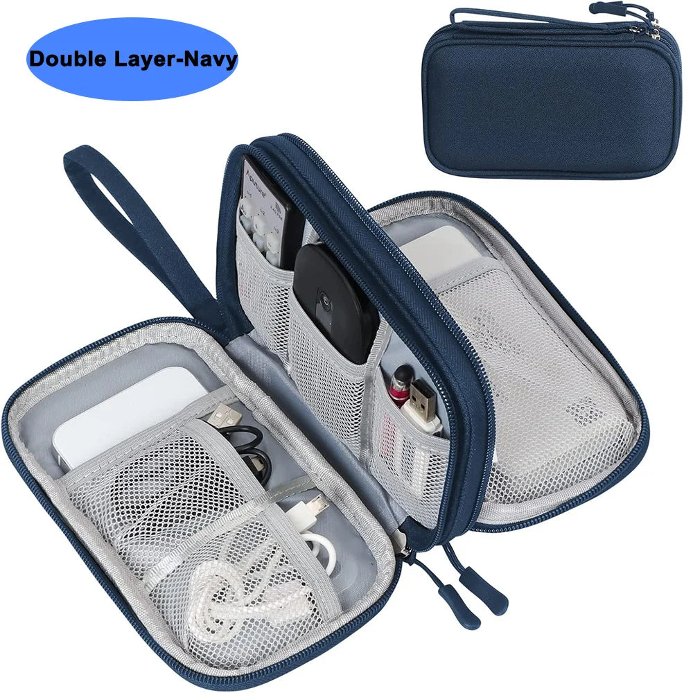 Sac de rangement universel étanche pour câbles, pochette de transport pour accessoires électroniques, rangement pour fils