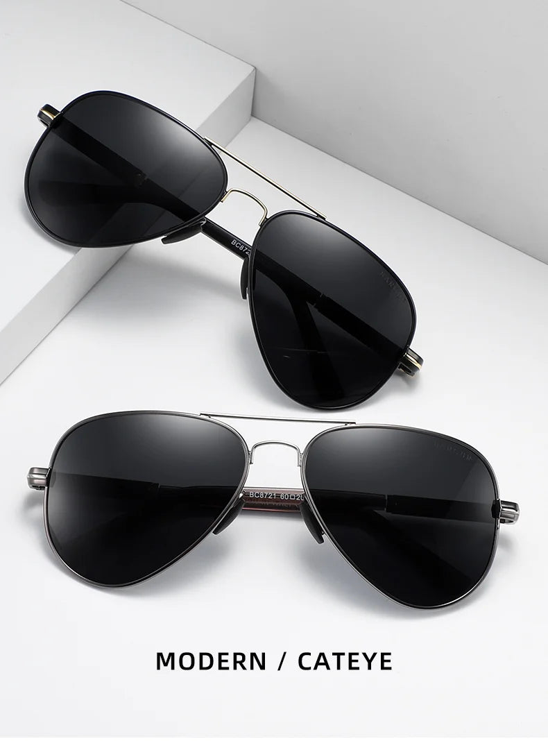 Lunettes de soleil pilotes polarisées — conduite, pêche, randonnée, accessoires homme