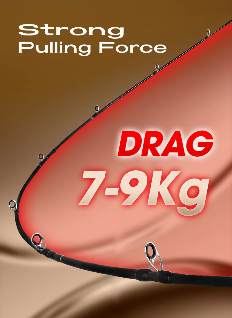 Seasir Salminus XF M/MH canne à pêche Spining & Casting FUJI O anneaux de guidage 1.83M glisser 7-9KG 4 pièces canne de voyage complète robuste