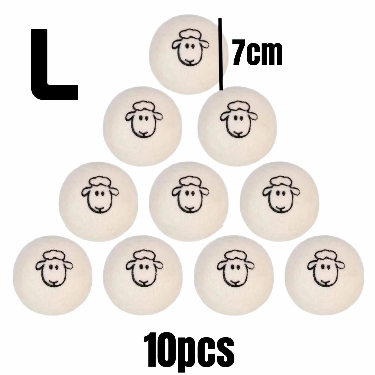 Boule de sèche-linge en laine réutilisable, adoucisseur de tissu, Alternative pour Machine à laver, réducteur de rides, fournitures de nettoyage, Gadget, 1 à 6 pièces