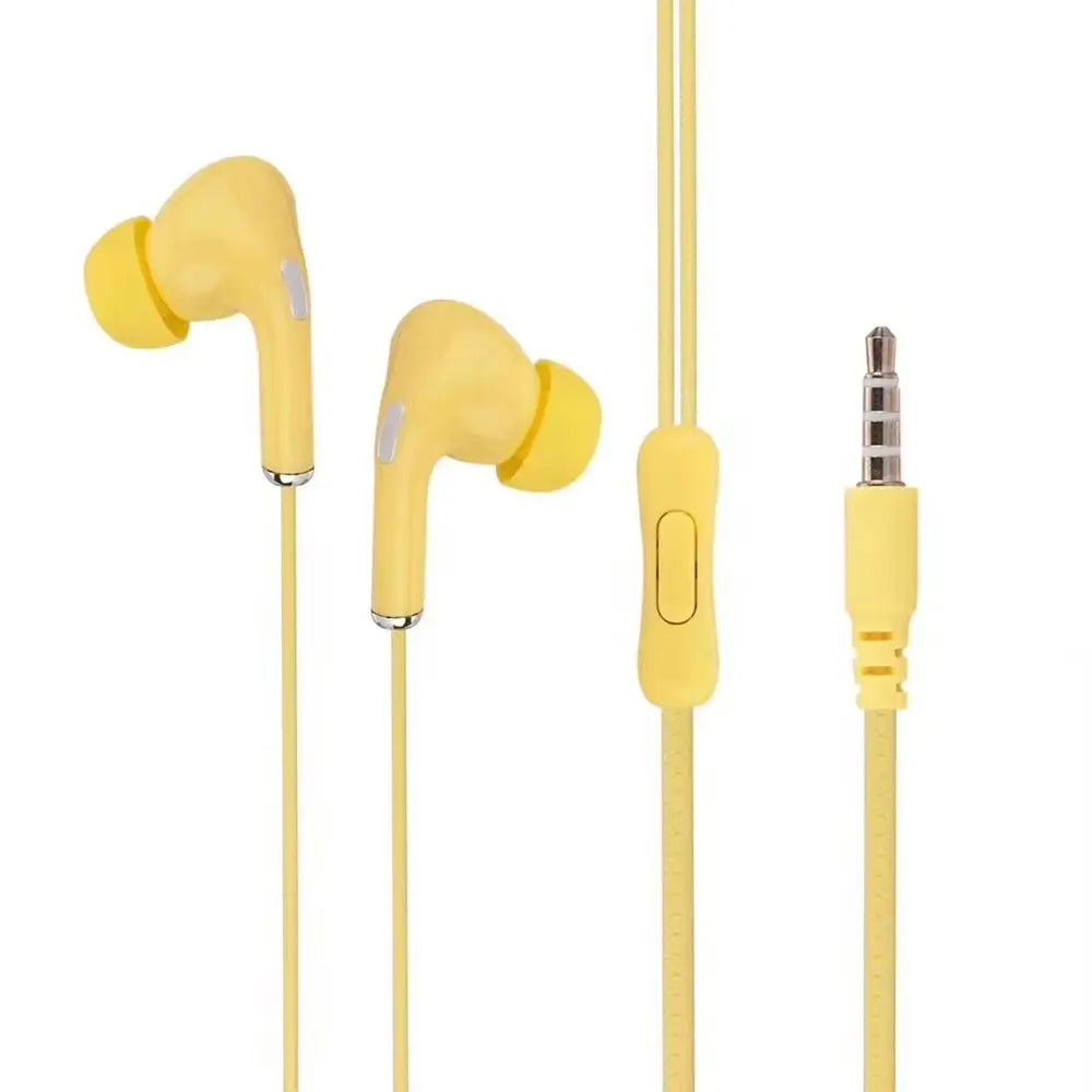 High-definition wired earphones with microphone, in-ear control, portable sports headset, wired earphones for mobile in the morning, 3.5mm